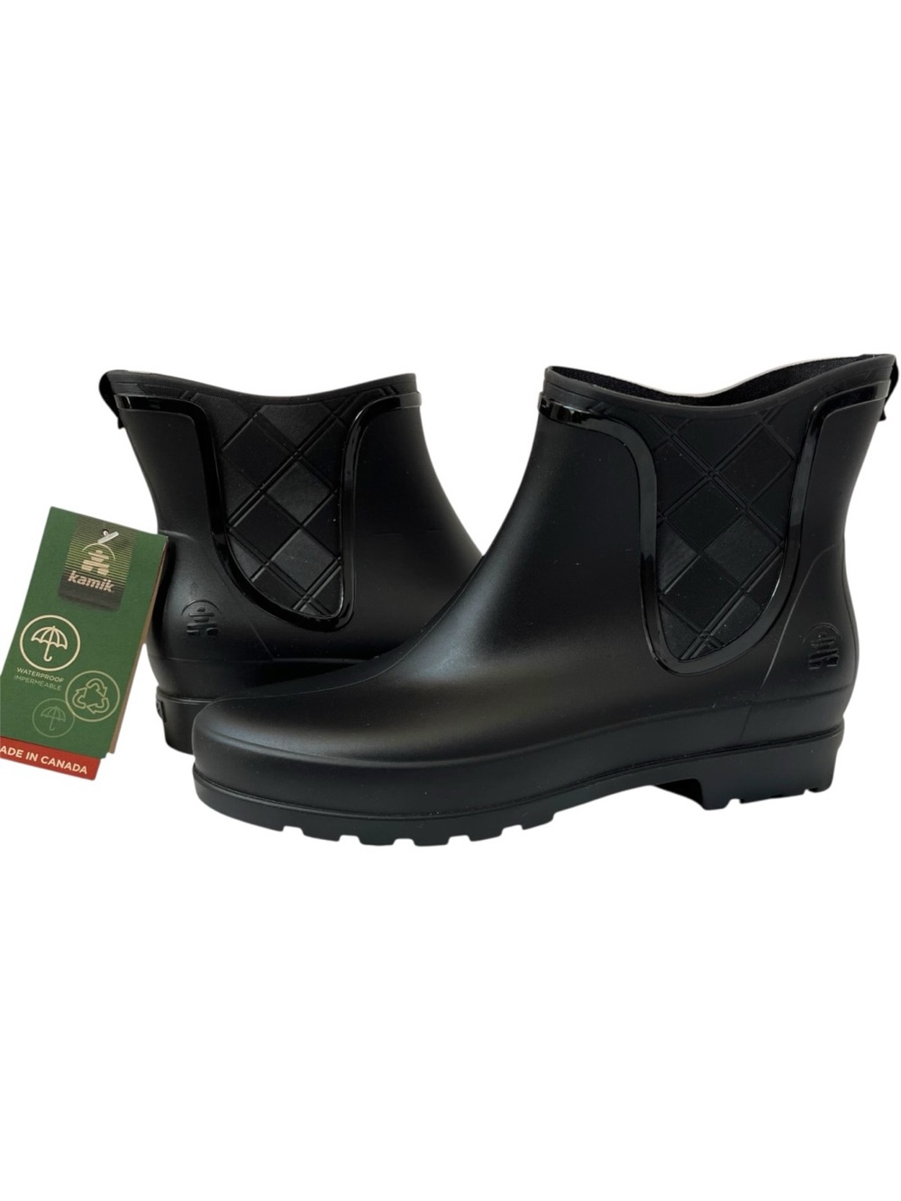 Kamik Pippa Black Short Rain Boots Size 9